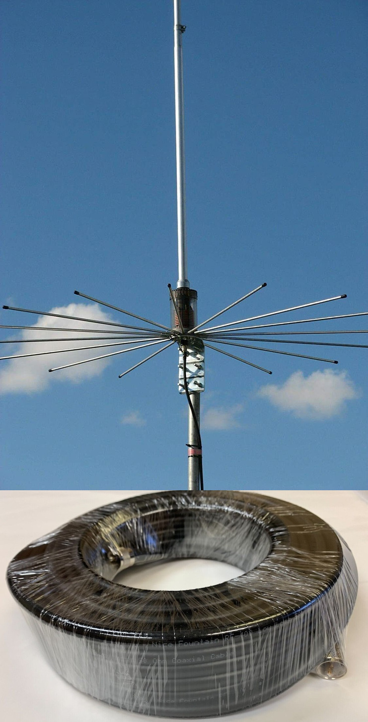 (image for) Sirio 2016 (26.4 - 28.2 Mhz) 3000 Watts Tunable Base Antenna and 100 FT LMR 400 Cable