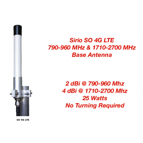 (image for) Sirio SO 4G LTE 790-960 Mhz & 1710-2700 Mhz Multiband Antenna - Click Image to Close